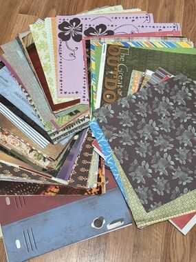 Scrapbook Paper & Cardstock Assorted 12" x 12" - Lot Of 25